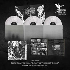 THOU SHALT SUFFER · Into The Woods Of Belial | WHITE/BLACK MARBLED 3LP (Death Metal Vinyl) · Picture 3