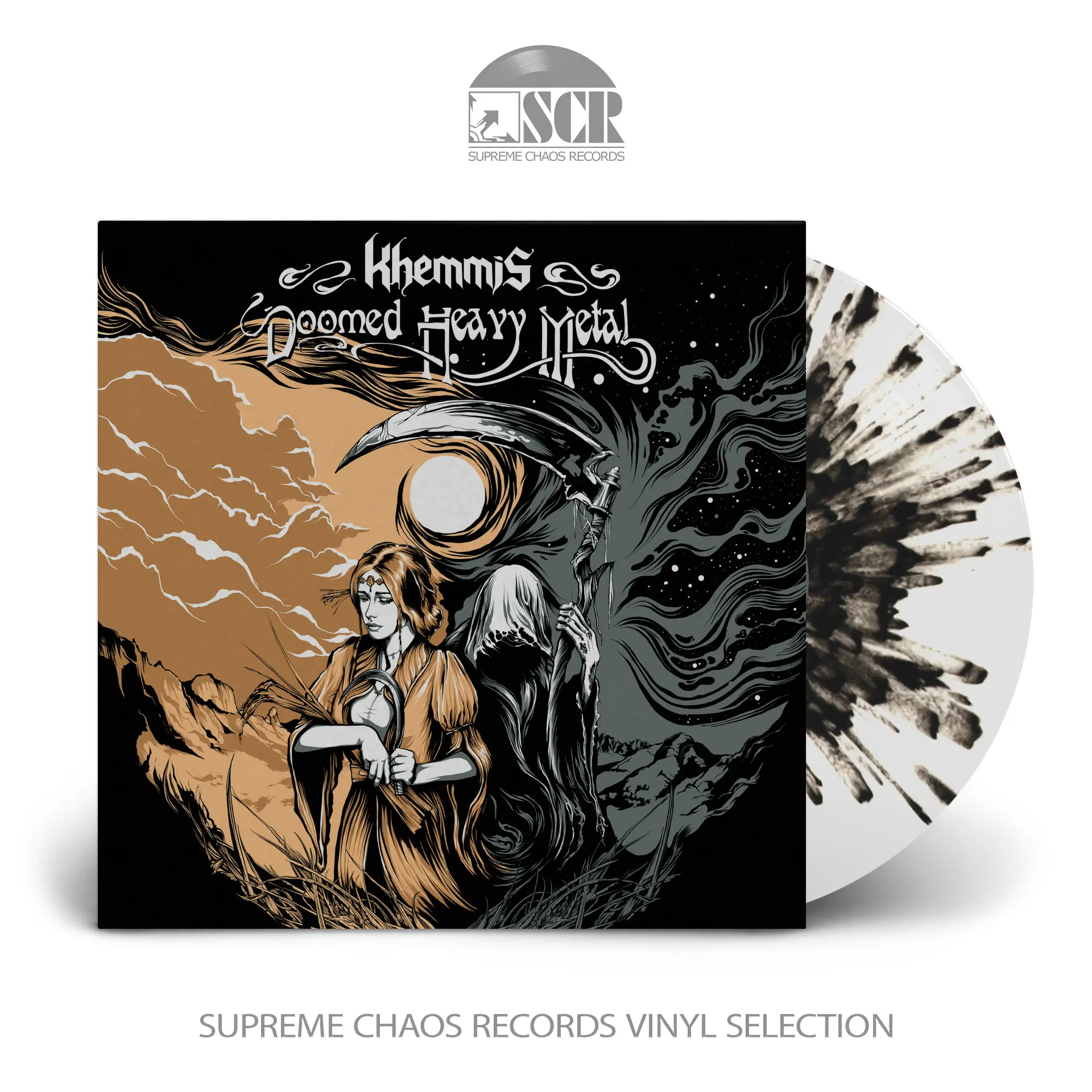 KHEMMIS - Doomed Heavy Metal · CLEAR/BLACK SPLATTER LP