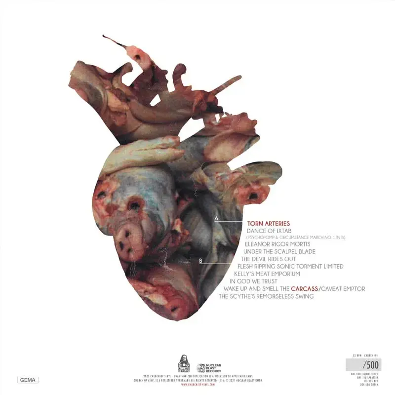 CARCASS · Torn Arteries (Deluxe Pop-Up) | RED LP (Death Metal Vinyl) · Picture 3