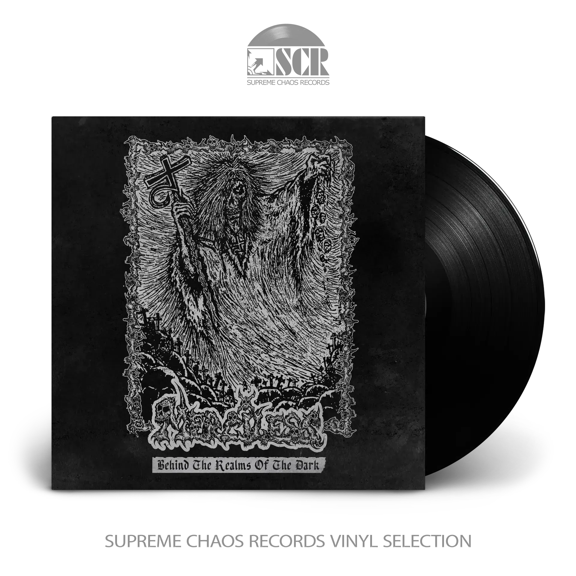 MERCILESS - Behind The Realms Of The Dark · BLACK LP (Death Metal Vinyl)