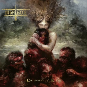 NIGHTFALL · Children Of Eve | WHITE/YELLOW MARBLED LP (Symphonic Death Metal Vinyl) · Picture 1