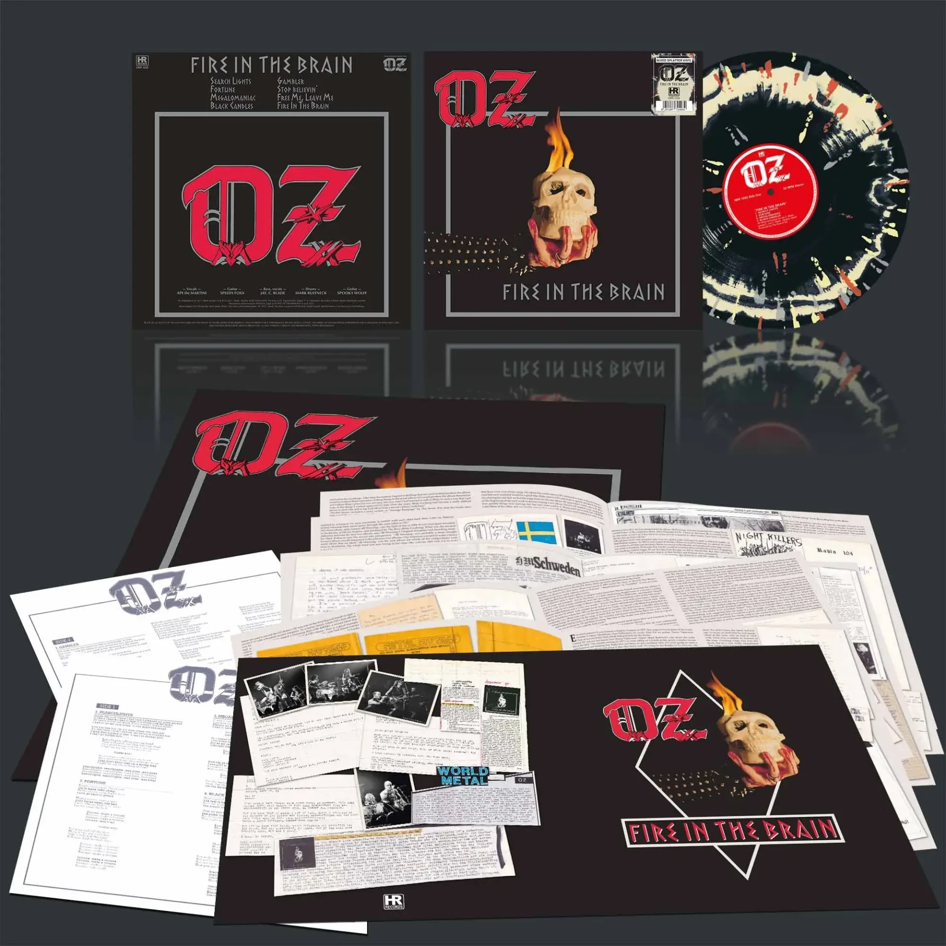 OZ - Fire in the Brain [MIXED SPLATTER LP] (Heavy Metal Vinyl)