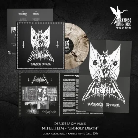 NIFELHEIM · Unholy Death (Re-Release) | CLEAR/BLACK LP (Black Metal Vinyl) · Picture 3