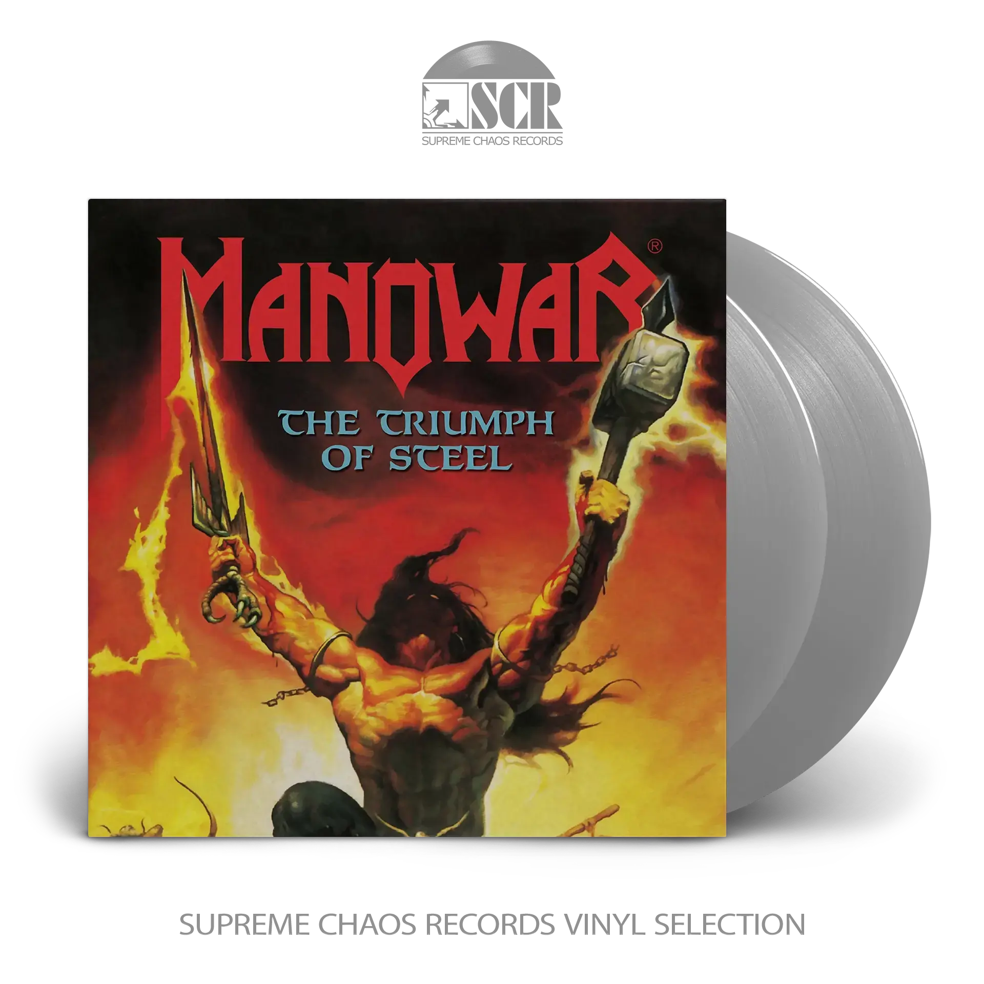 MANOWAR · The Triumph of Steel | TRANSPARENT SILVER 2LP (Heavy Metal Vinyl)