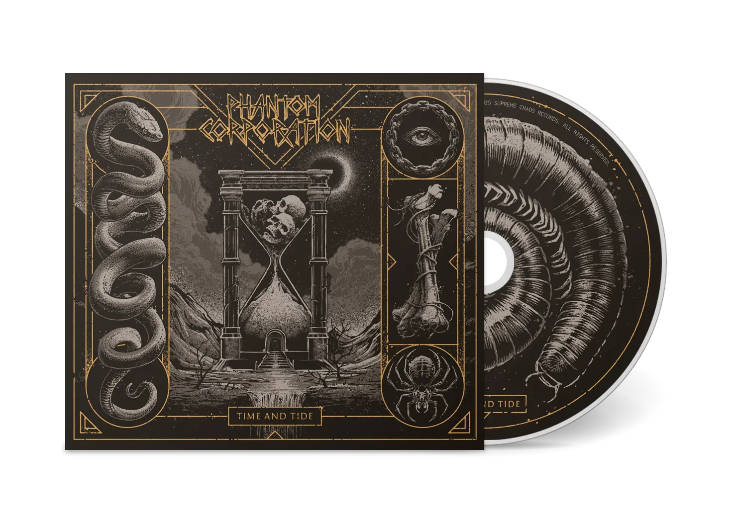 PHANTOM CORPORATION · Time And Tide | DIGIPAK T-SHIRT BUNDLE (Thrash Metal/D-Beat/Death Metal CDs) · Picture 3
