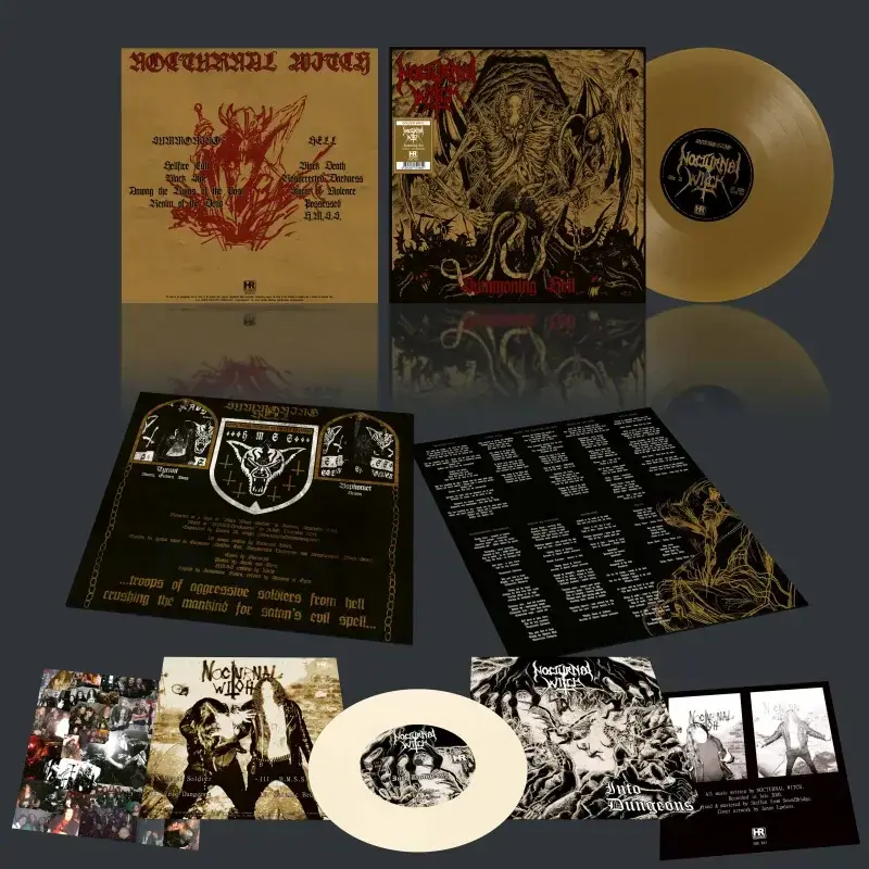 NOCTURNAL WITCH · Summoning Hell | GOLD LP+7" (Black Metal/Thrash Metal Vinyl) · Picture 2