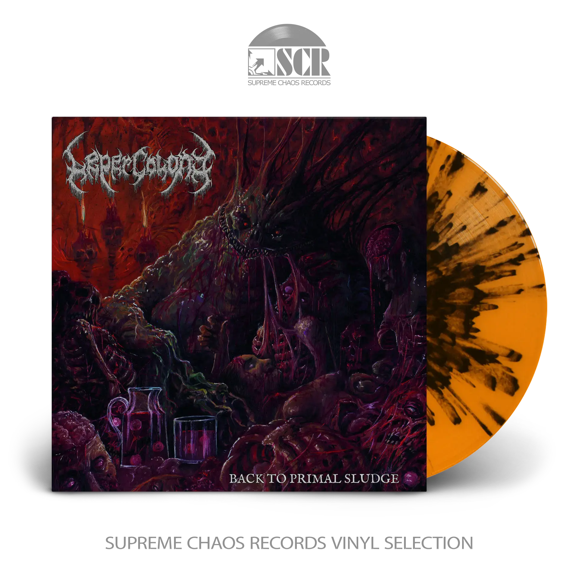 LEPER COLONY · Back To Primal Sludge | ORANGE/BLACK LP (Death Metal Vinyl)