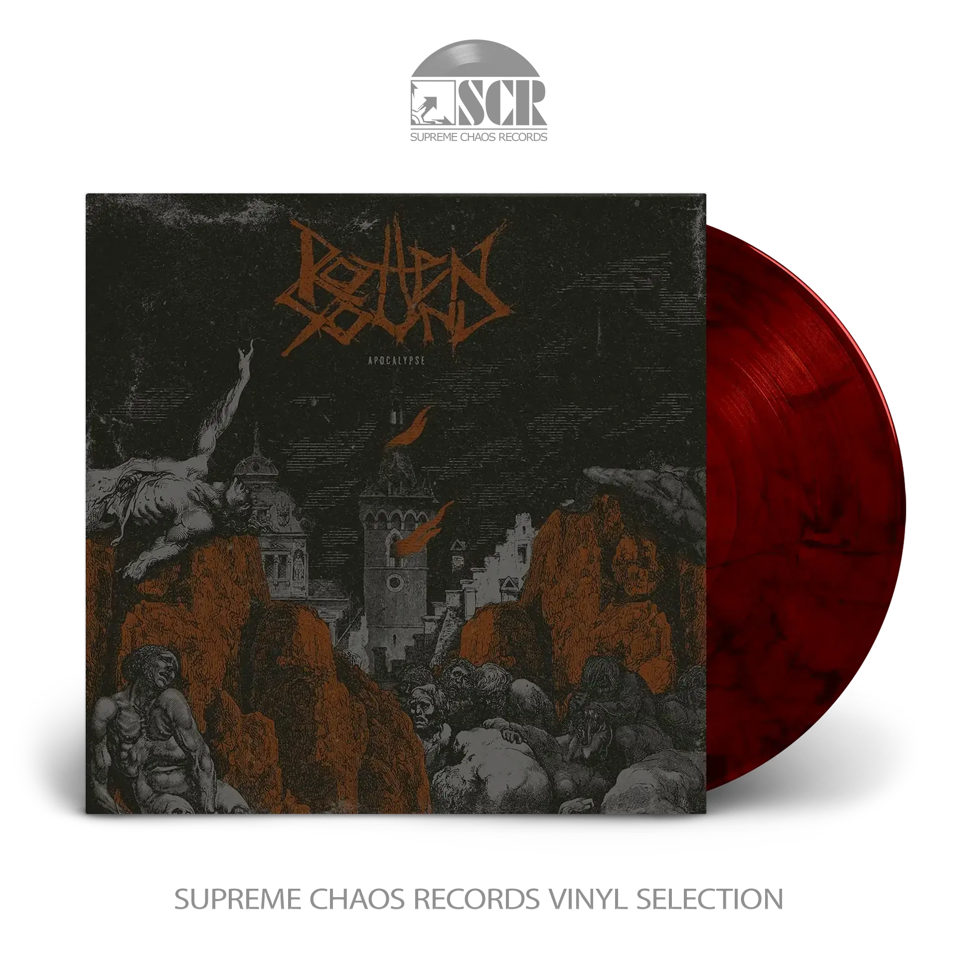 ROTTEN SOUND · Apocalypse | RED/BLACK MARBLED LP (Grindcore/Death Metal Vinyl)