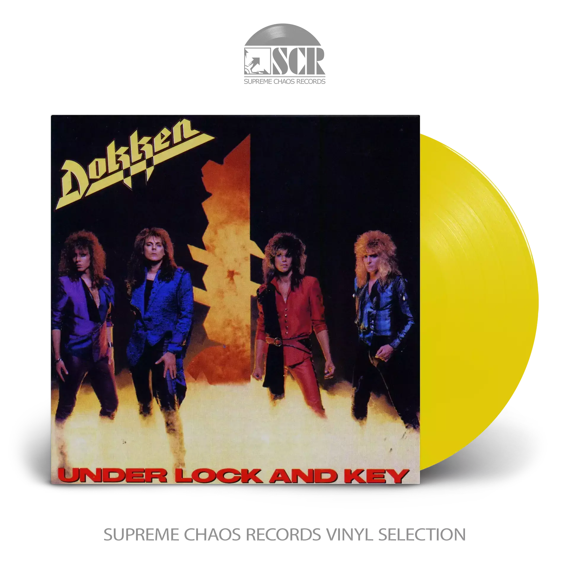 DOKKEN - Under Lock And Key · YELLOW LP