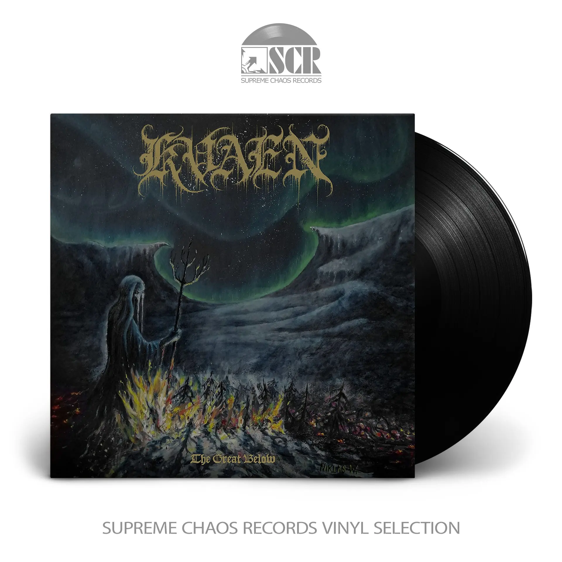 KVAEN - The Great Below · BLACK LP (Black Metal Vinyl)
