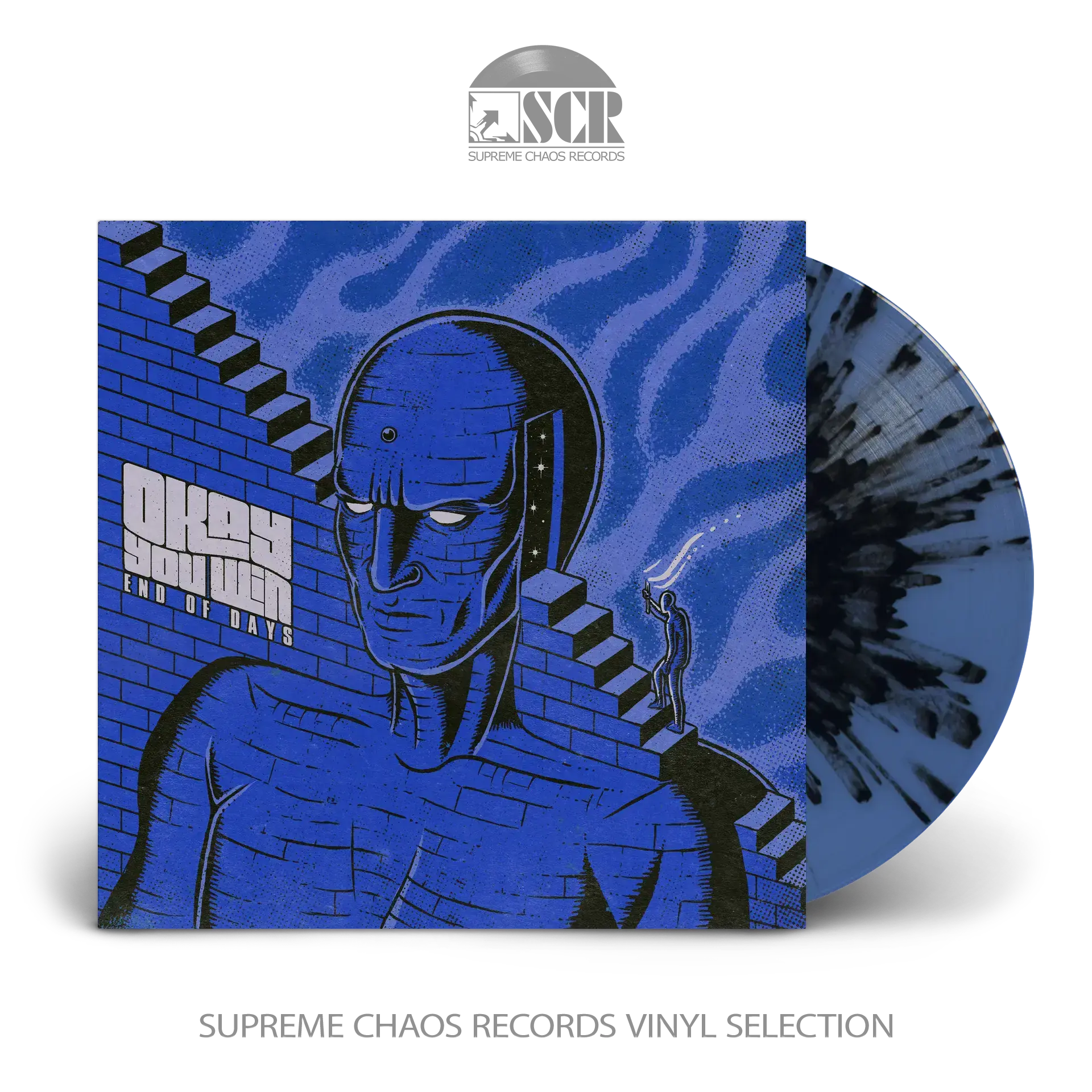 OKAY YOU WIN · End Of Days | BLUE/BLACK SPLATTER LP (Stoner Rock Vinyl)