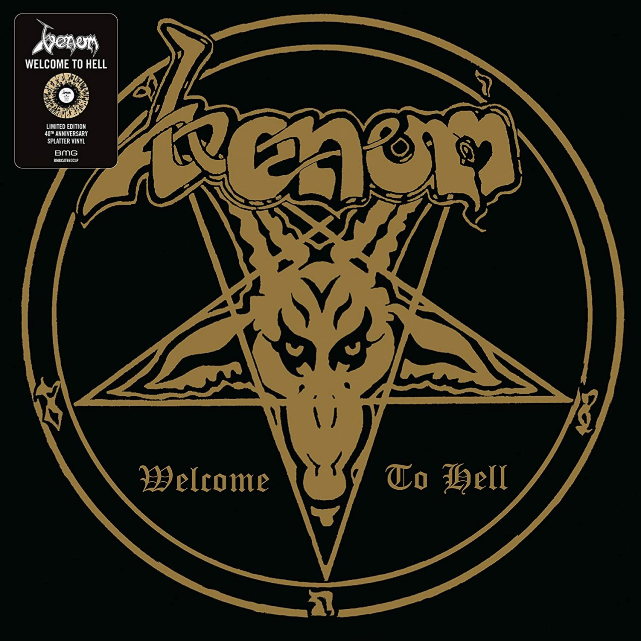 VENOM · Welcome To Hell | GOLD/BLACK LP (Black Metal Vinyl) · Picture 1