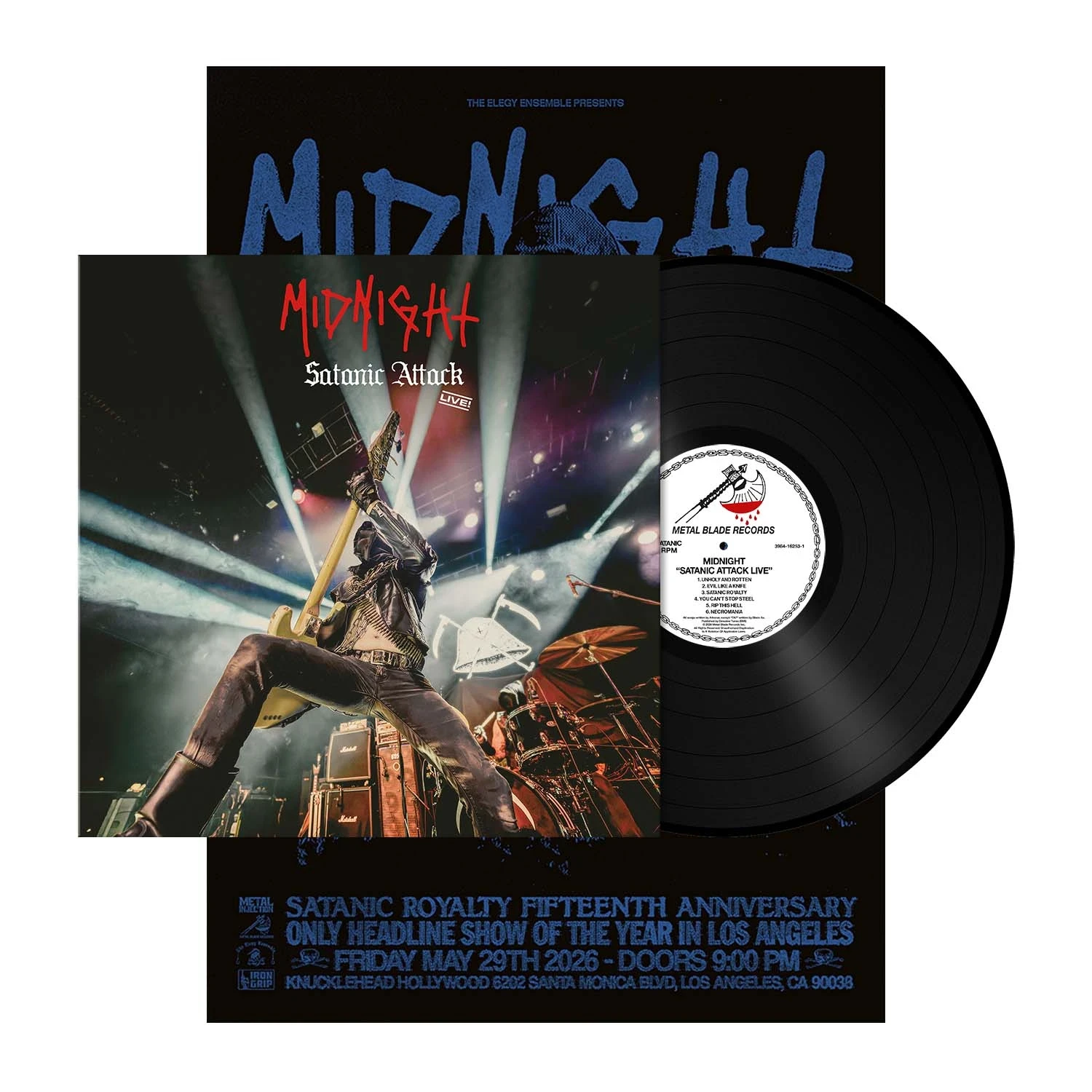 MIDNIGHT · Satanic Attack Live! | BLACK LP (Black Metal/Heavy Metal Vinyl) · Picture 2