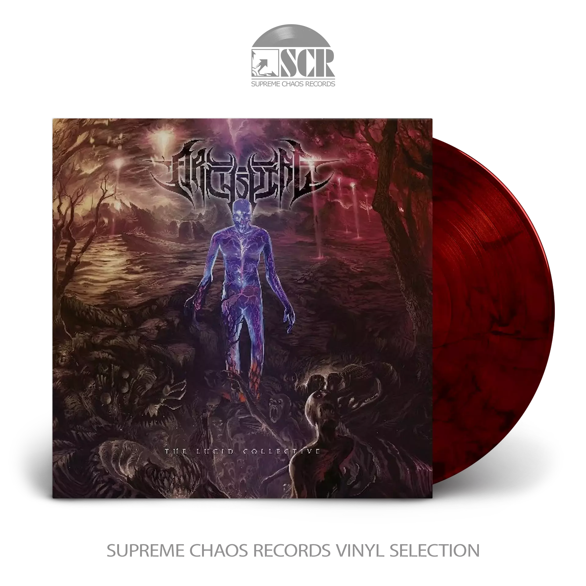 ARCHSPIRE · The Lucid Collective | TRANSPARENT RED/BLACK MARBLED LP (Death Metal/Progressive Metal Vinyl)