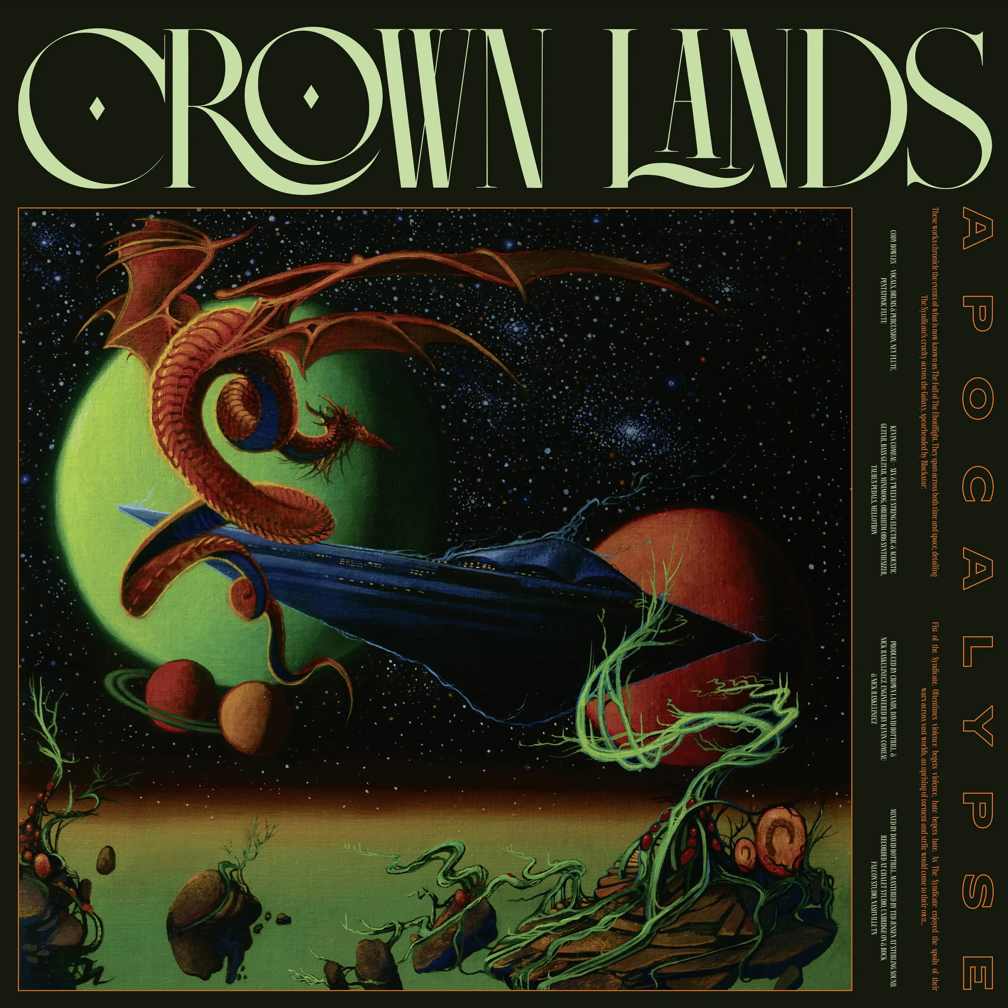 CROWN LANDS · Apocalypse | NEON YELLOW LP (Progressive Rock Vinyl) · Picture 1