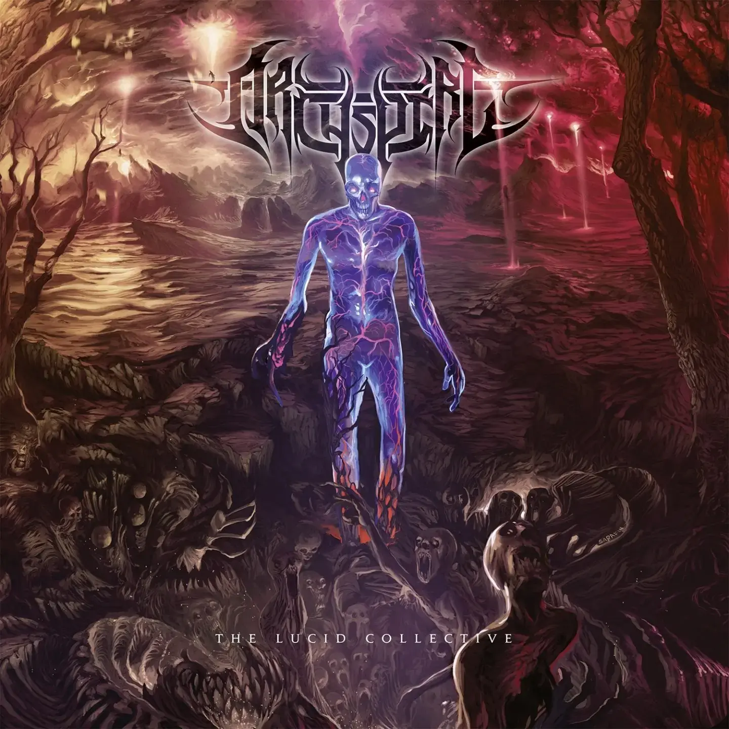 ARCHSPIRE · The Lucid Collective | PINK/PURPLE/WHITE MARBLED LP (Death Metal/Progressive Metal Vinyl) · Picture 1