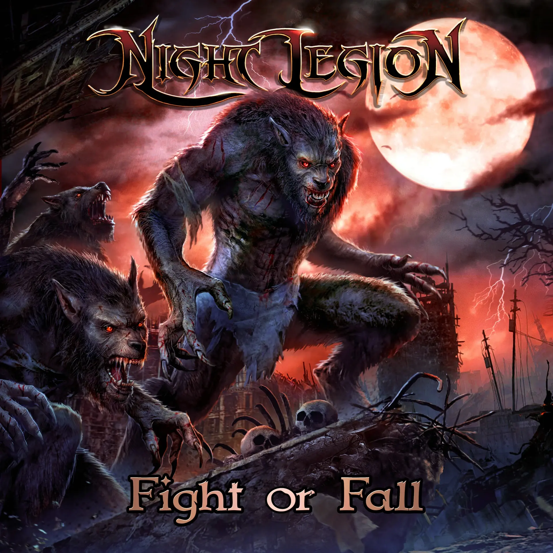 NIGHT LEGION · Fight Or Fall | RED LP (Heavy Metal Vinyl) · Picture 1