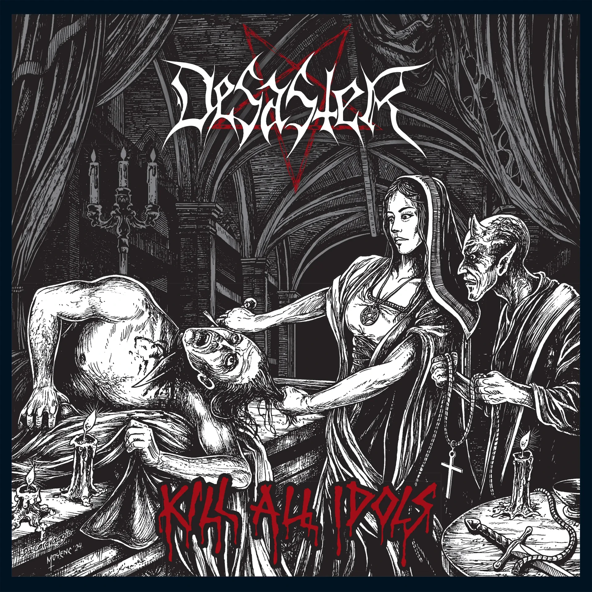 DESASTER · Kill All Idols | GREY MARBLED LP (Black Metal/Thrash Metal Vinyl) · Picture 1