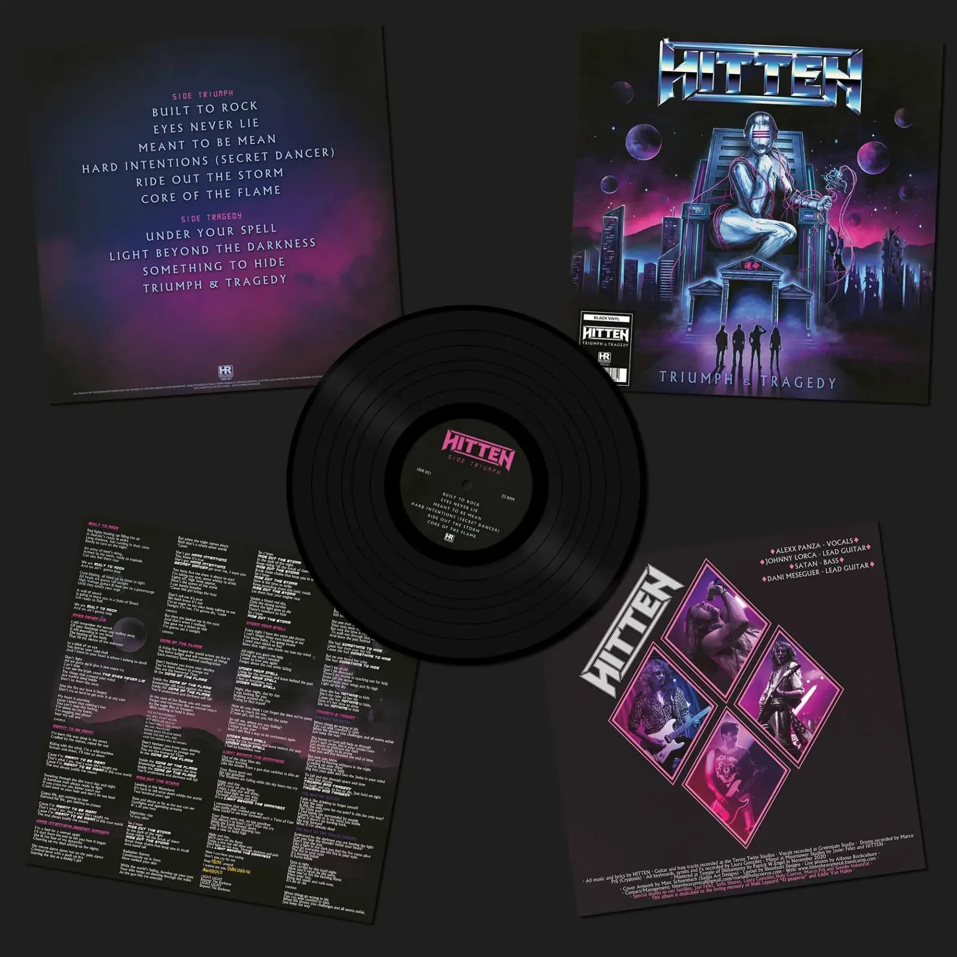 HITTEN · Triumph & Tragedy | BLACK LP (Heavy Metal Vinyl) · Picture 2