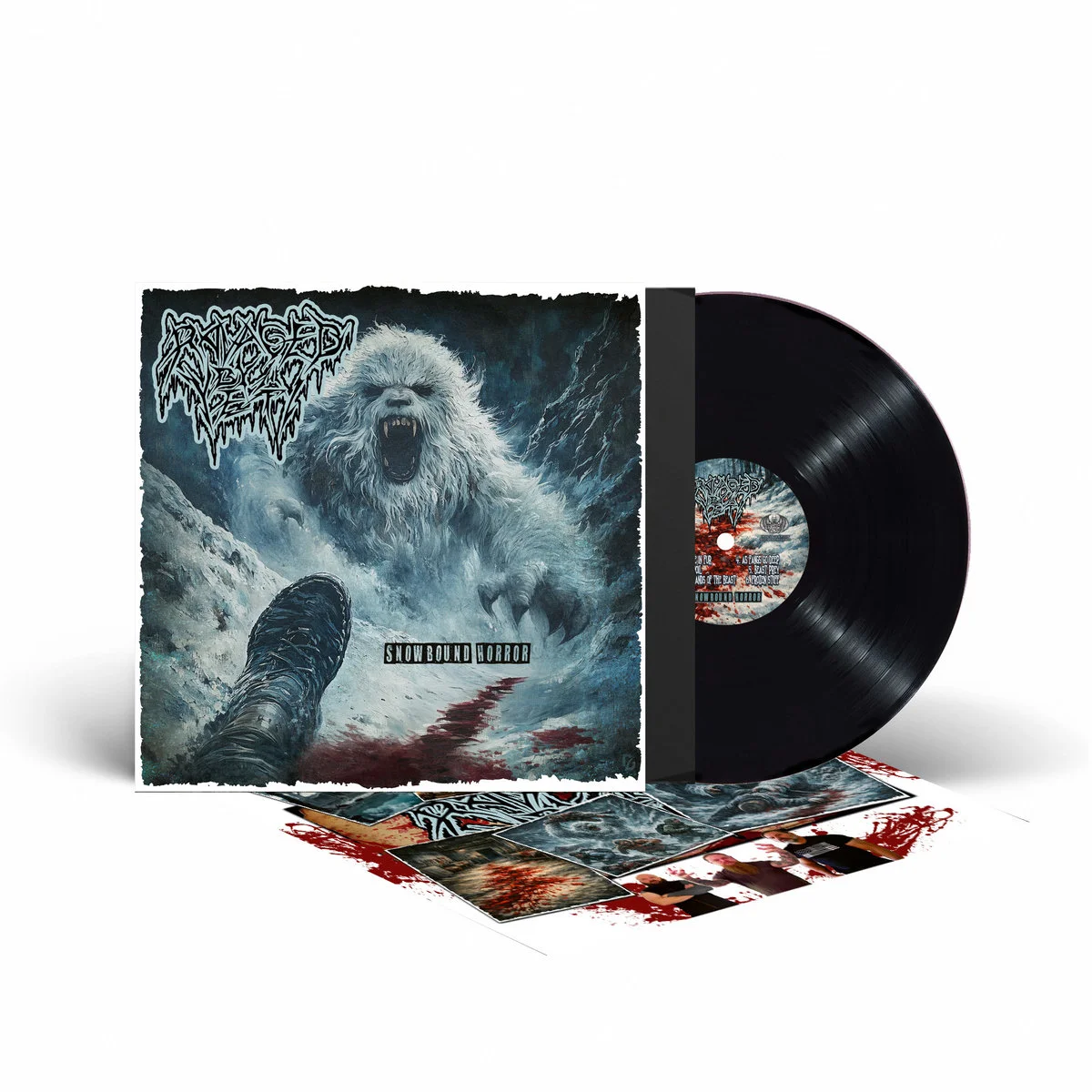 RAVAGED BY THE YETI · Snowbound Horror | BLACK LP (Death Metal Vinyl) · Picture 3