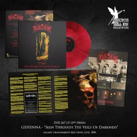 GEHENNA · Seen Through The Veils Of Darkness (Re-Release) | TRANSPARENT RED GALAXY LP (Black Metal Vinyl) · Picture 2