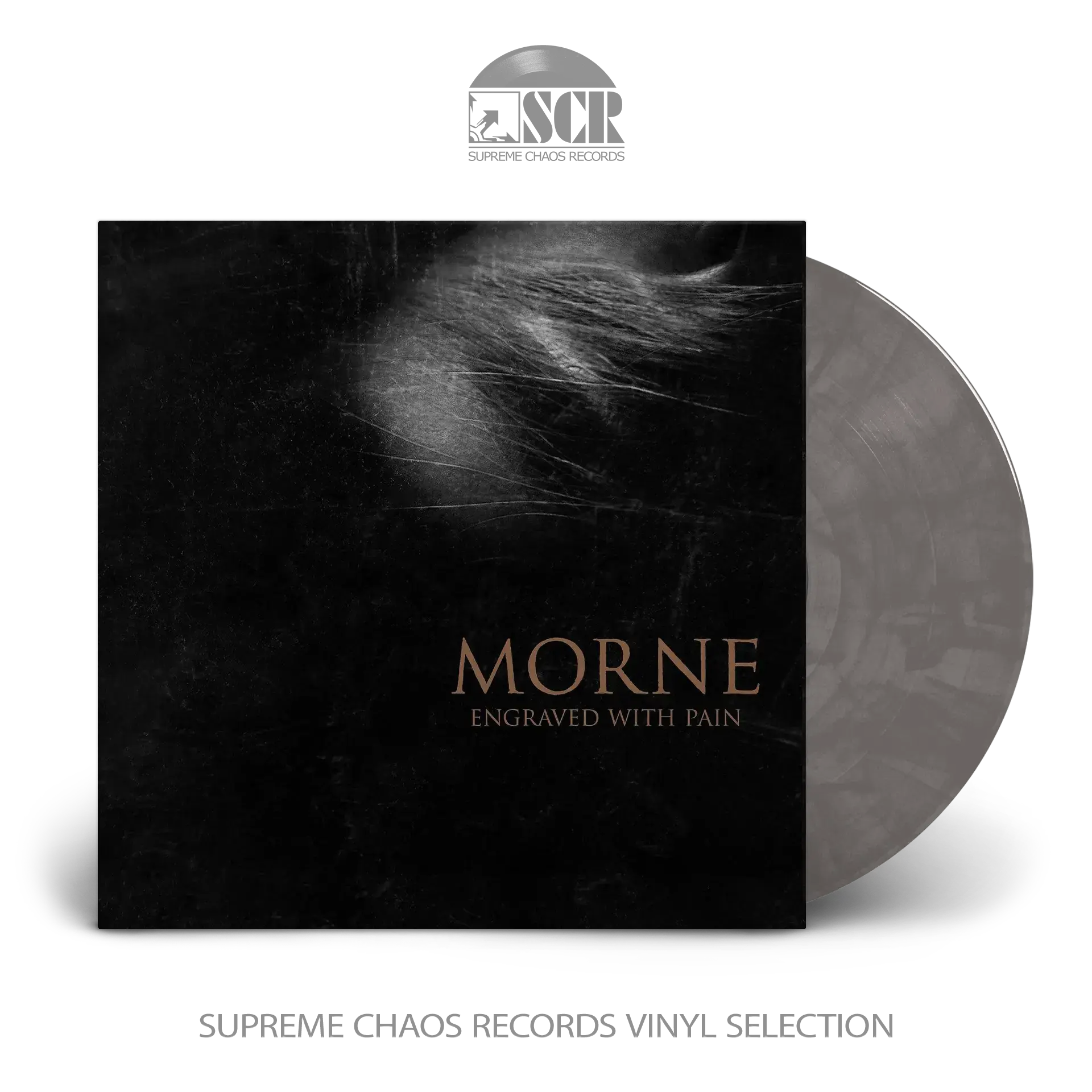 MORNE · Engraved With Pain | CLEAR/BLACK MARBLED LP (Sludge Metal Vinyl)
