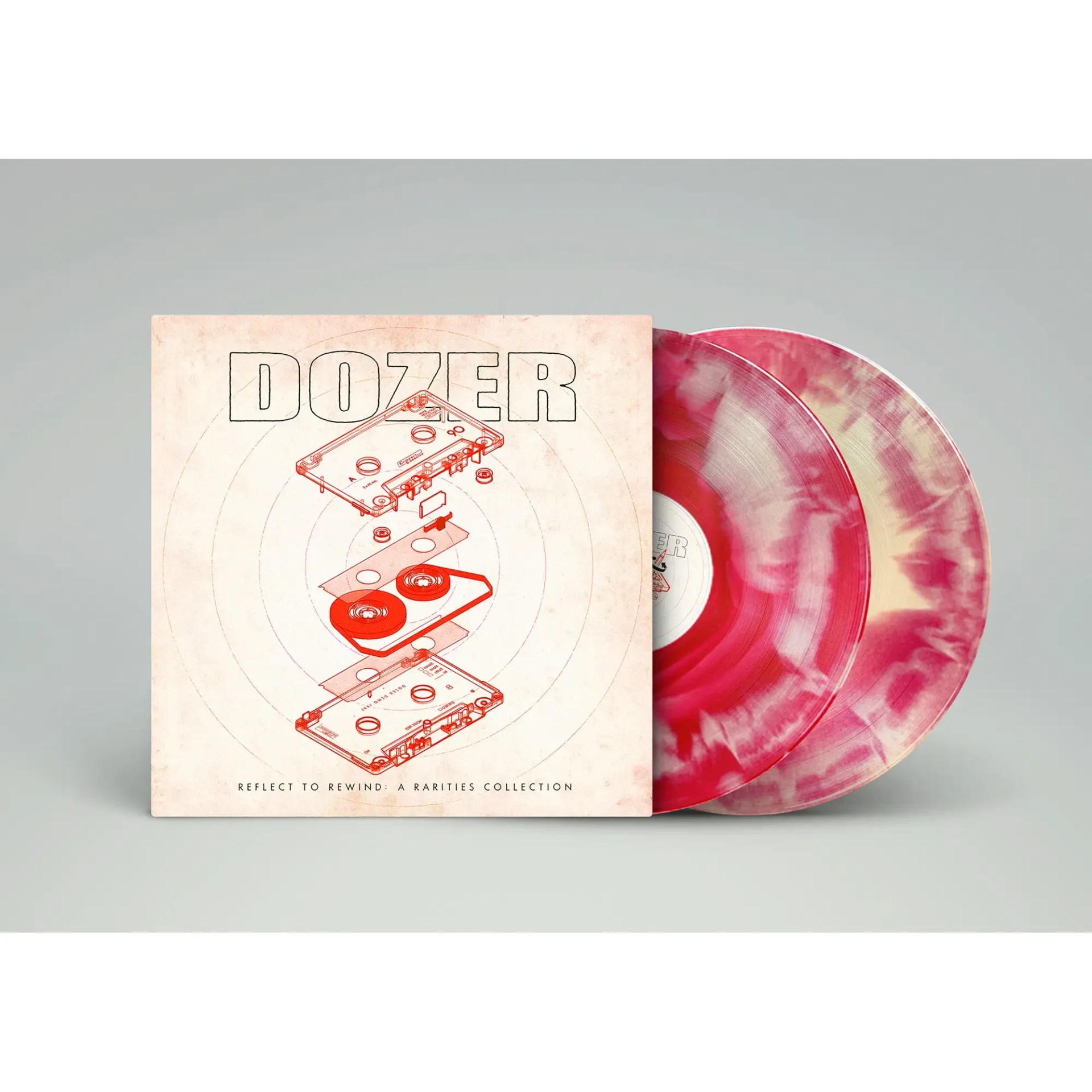DOZER · Reflect to Rewind: A Rarities Collection | BONE WHITE RED MARBLED 2LP (Stoner Rock Vinyl) · Picture 2