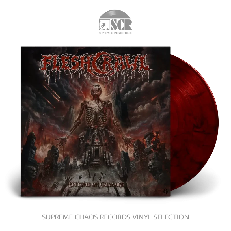 Fleshcrawl · Epitome Of Carnage | RED Marbled LP