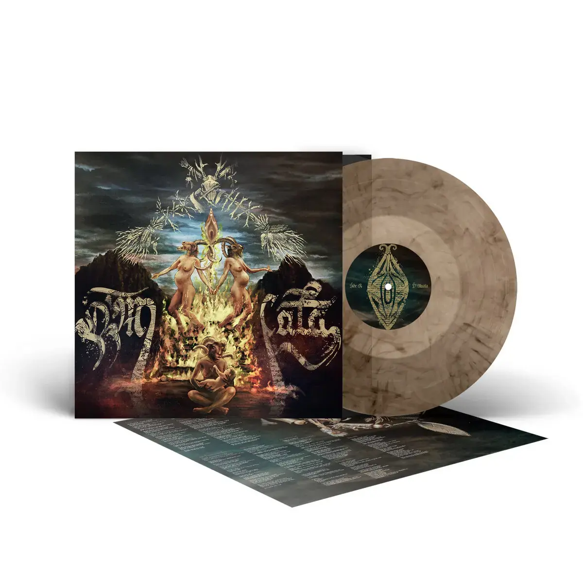 PERCHTA · D'muata | CRYSTAL CLEAR/BLACK MARBLED LP (Folk/Black Metal Vinyl) · Picture 2