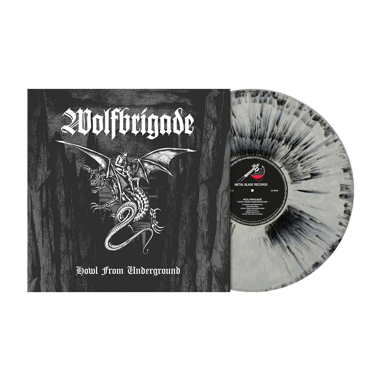 WOLFBRIGADE · Howl From Underground | GREY/BLACK DUST LP (Crust Punk/Death Metal Vinyl) · Picture 2