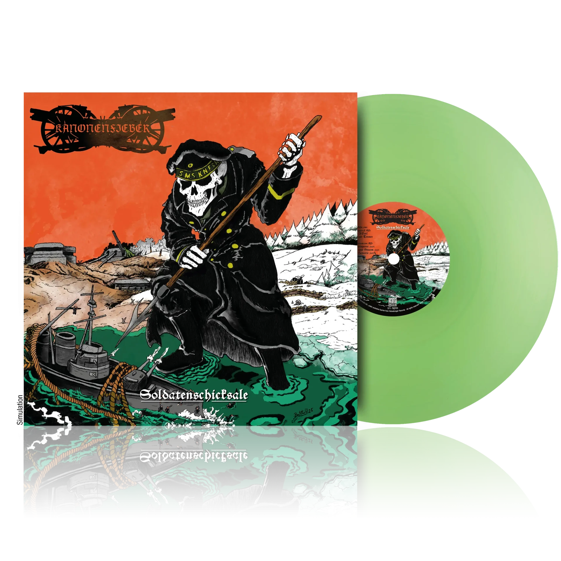 KANONENFIEBER · Soldatenschicksale | LIGHT GREEN LP (Black Metal Vinyl)