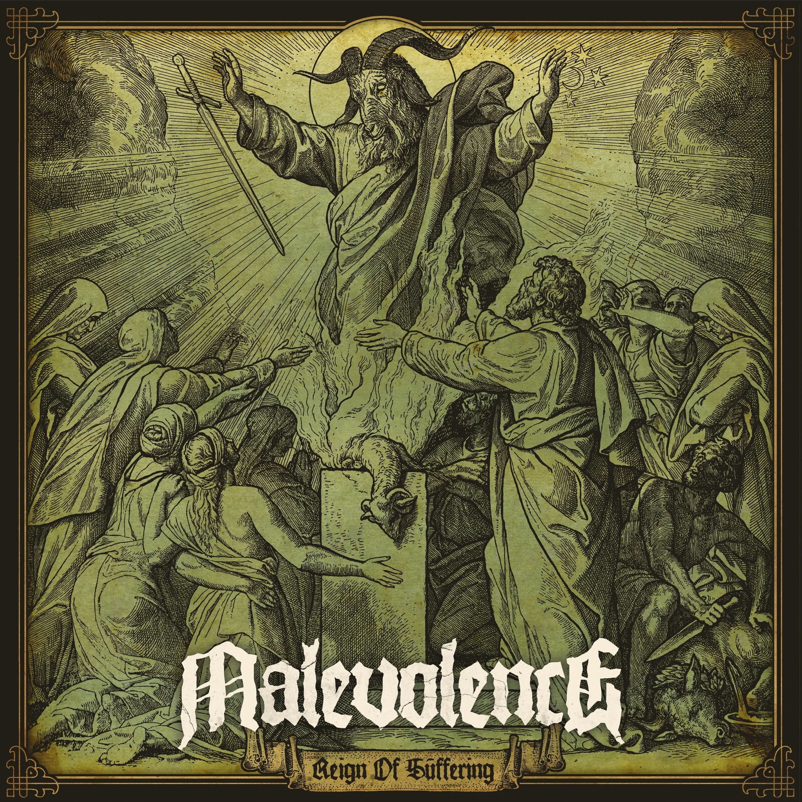 MALEVOLENCE - Reign Of Suffering (Re-Issue 2023) · TRANSPARENT GREEN VINYL 1