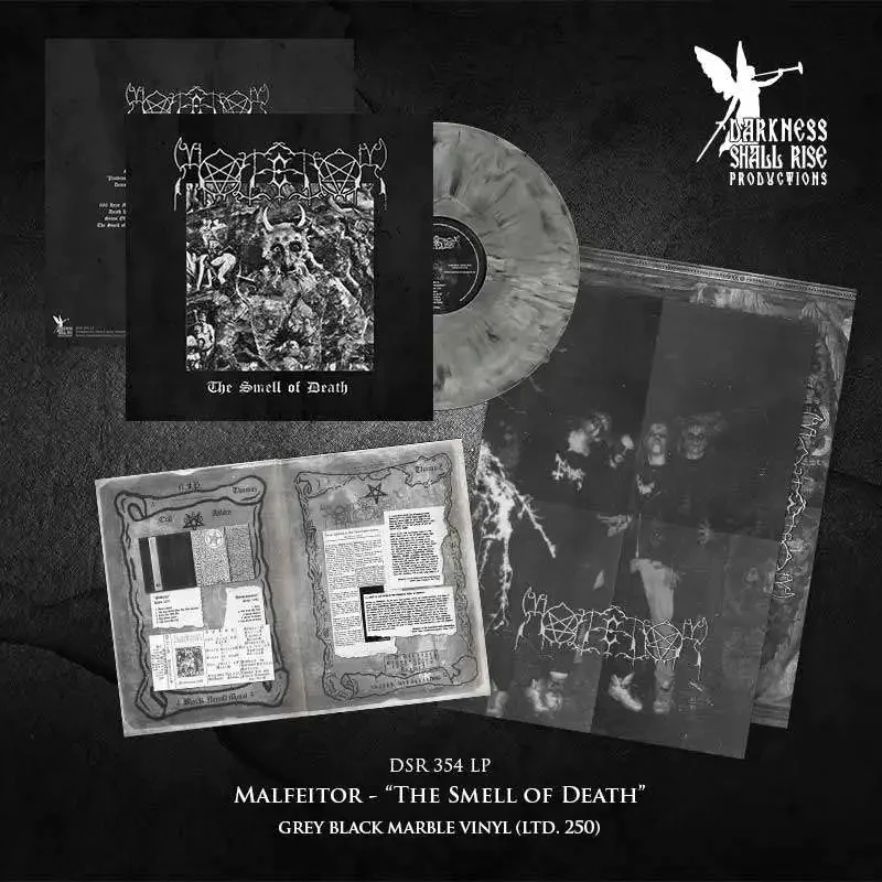 MALFEITOR · The Smell Of Death | GREY/BLACK MARBLED LP (Black Metal Vinyl) · Picture 3