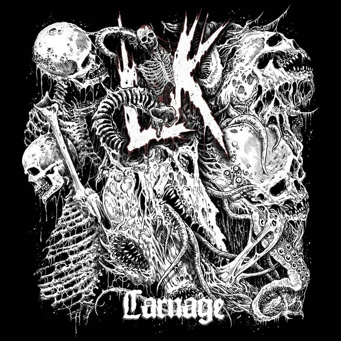 LIK · Carnage | RED/BLACK LP (Death Metal Vinyl) · Picture 1