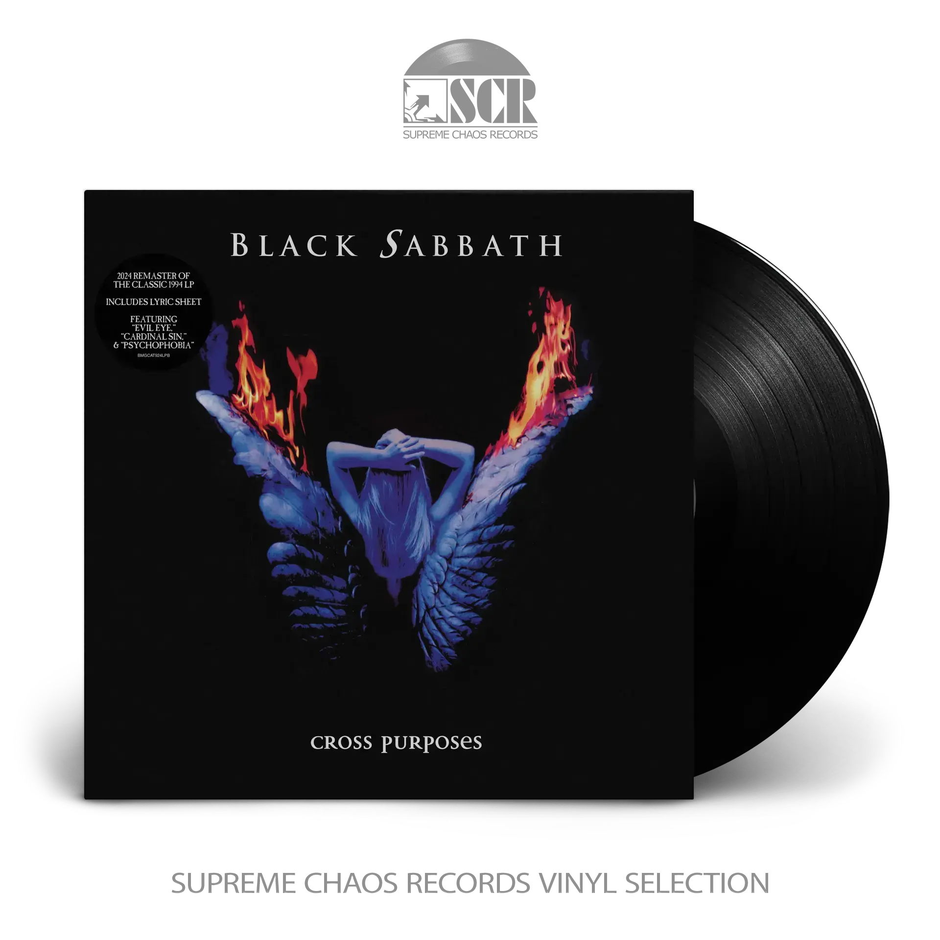 BLACK SABBATH - Cross Purposes (Remaster) · BLACK LP (Heavy Metal/Hard Rock/Classic Rock Vinyl)
