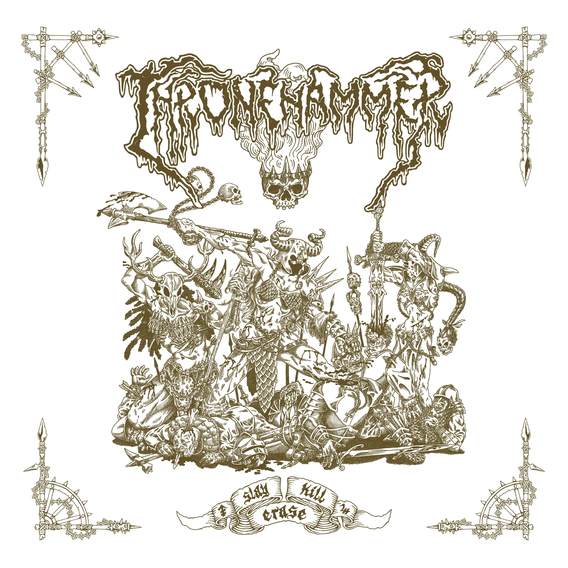 THRONEHAMMER - Slay | Kill | Erase [BLOOD SPLATTER 2LP] (Doom Metal/Epic Metal/Death Metal/Heavy Metal Vinyl) · Picture 2