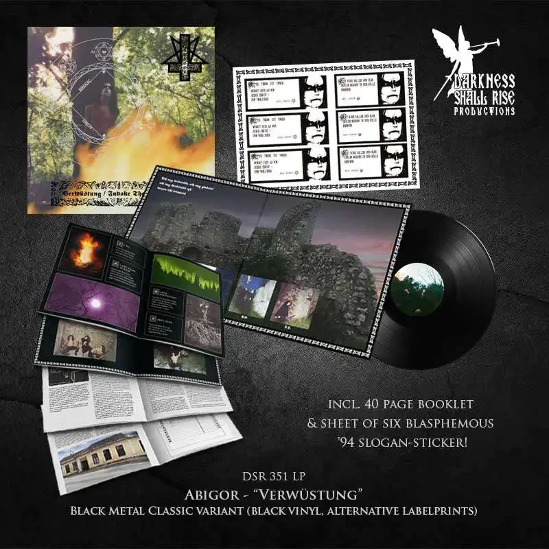 ABIGOR · Verwüstung / Invoke The Dark Age | BLACK LP (Black Metal Vinyl) · Picture 3