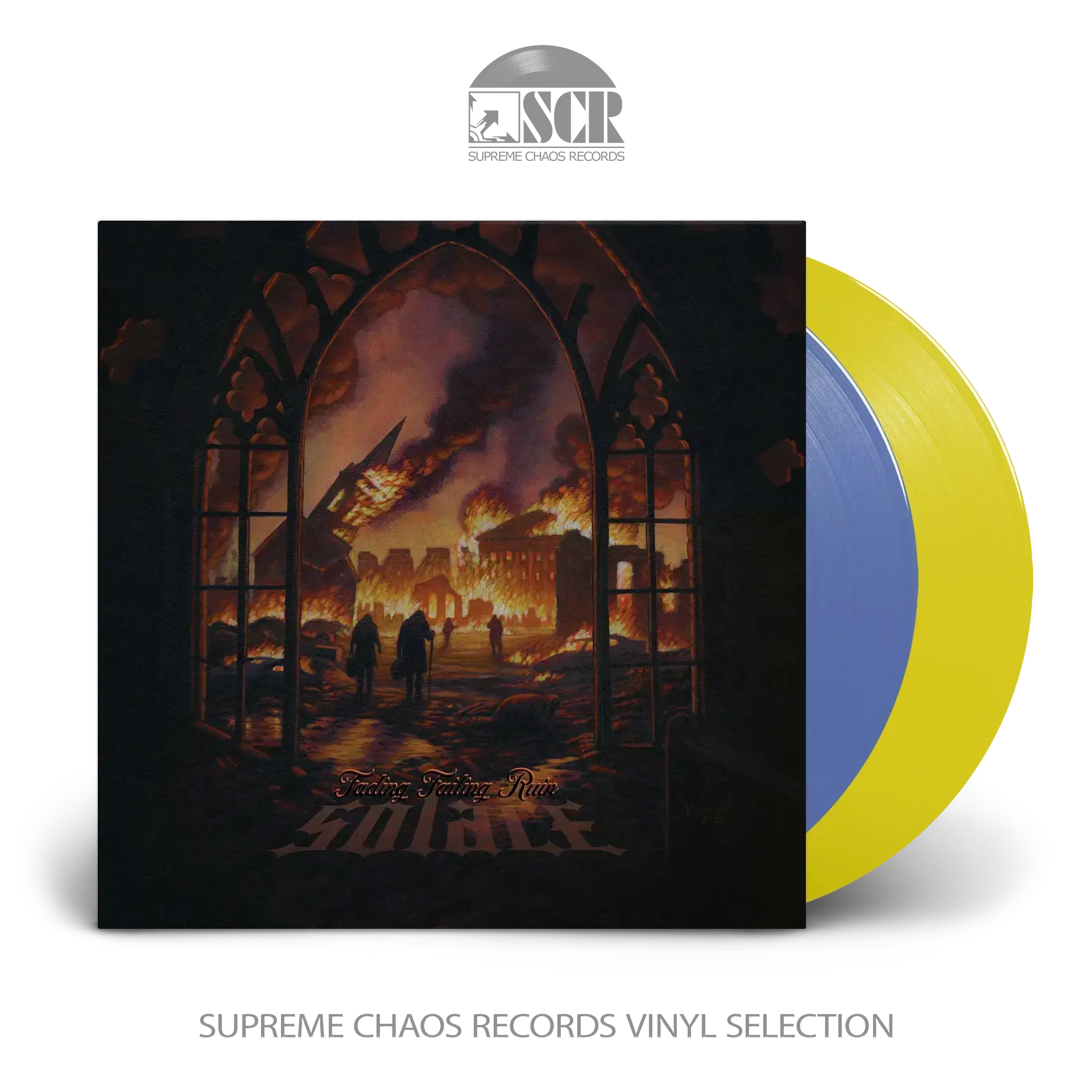 SOLACE · Fading Failing Ruin | BLUE/YELLOW 2LP (Doom Metal Vinyl)