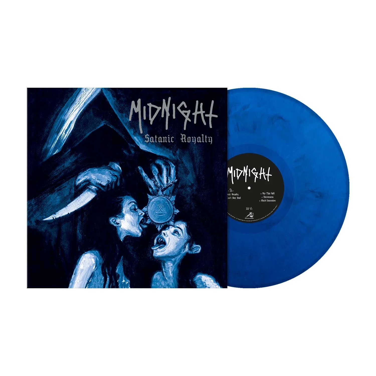 MIDNIGHT · Satanic Royalty | BLUE BLACK LP (Black Metal/Thrash Metal/Heavy Metal Vinyl) · Picture 2