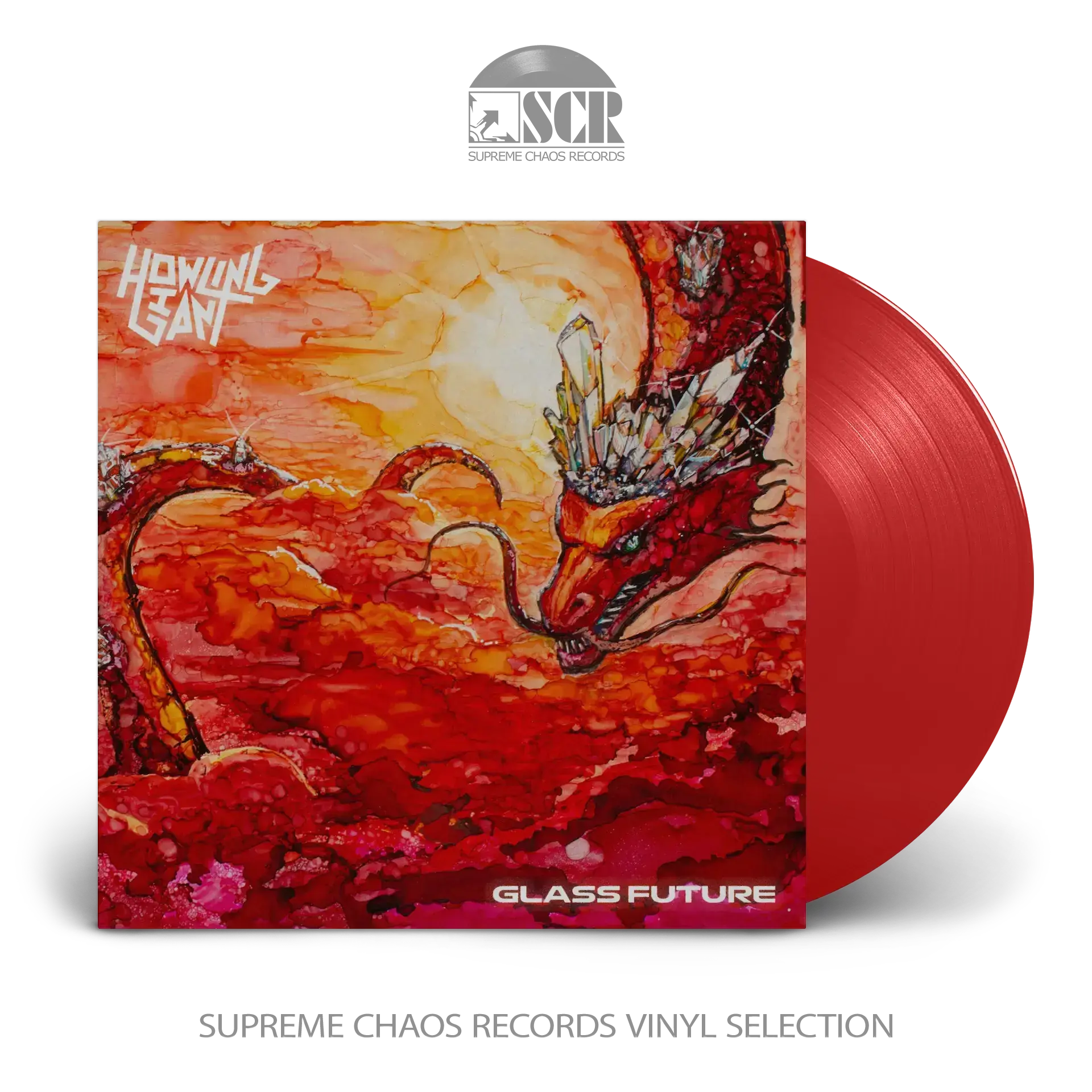 HOWLING GIANT - Glass Future · TRANSPARENT RED LP (Stoner Rock/Psychedelic Rock Vinyl)