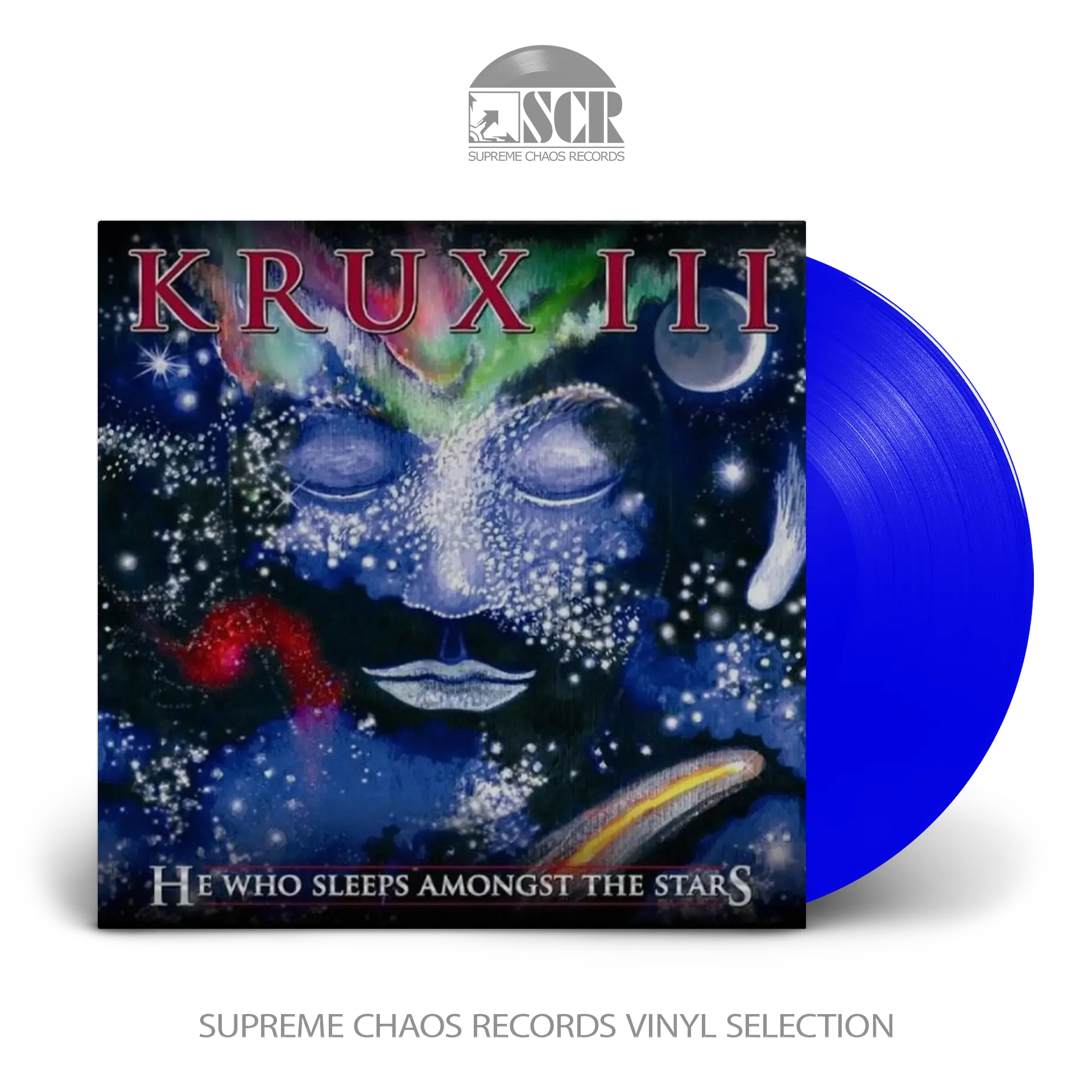 KRUX · III - He Who Sleeps Amongst The Stars | BLUE LP (Doom Metal Vinyl)