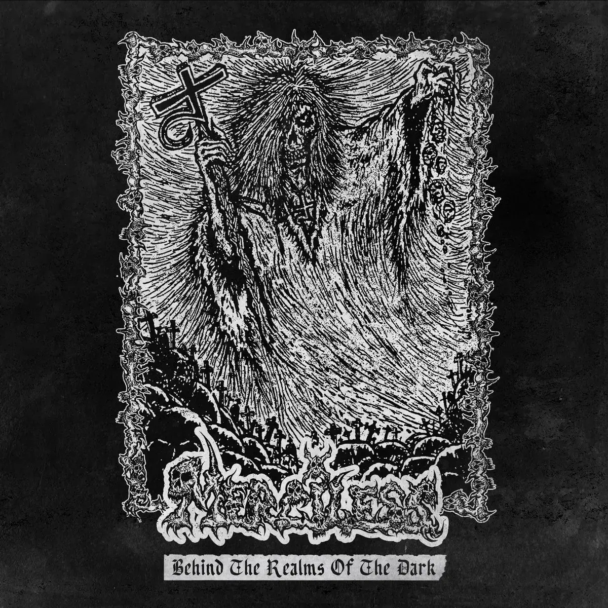MERCILESS · Behind The Realms Of The Dark | CLEAR/BLACK LP (Death Metal Vinyl) · Picture 1