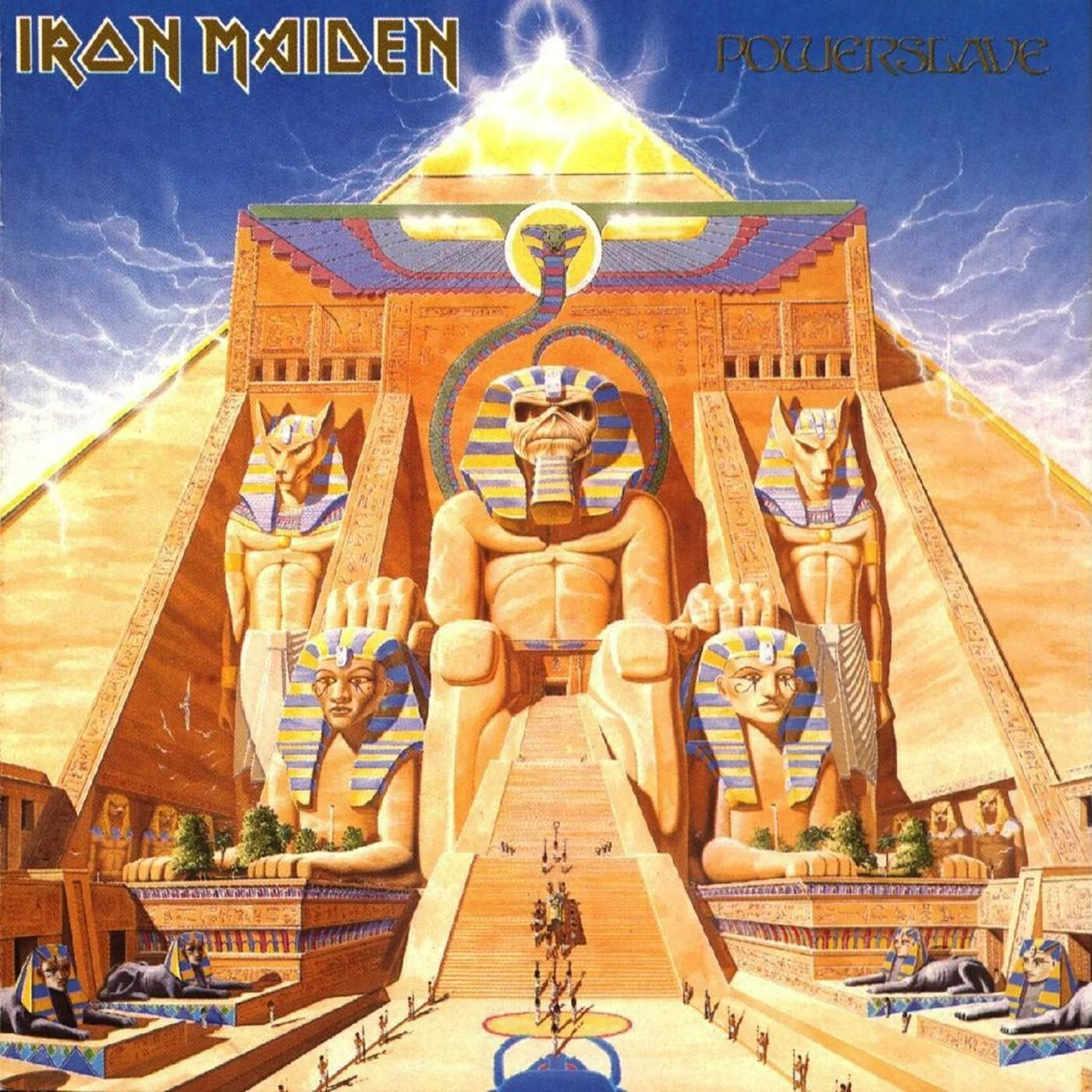 IRON MAIDEN · Powerslave | BLACK LP (Heavy Metal Vinyl) · Picture 1