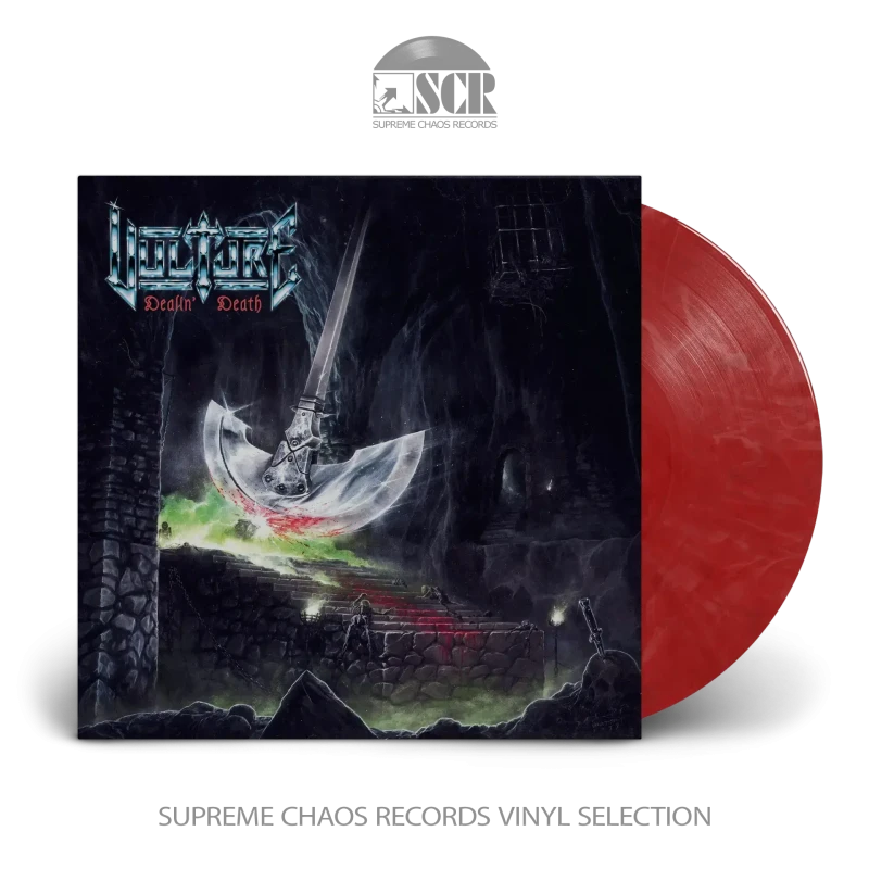 Vulture · Dealin' Death (Deluxe Version) | Blood RED Marbled LP+TAPE Bundle