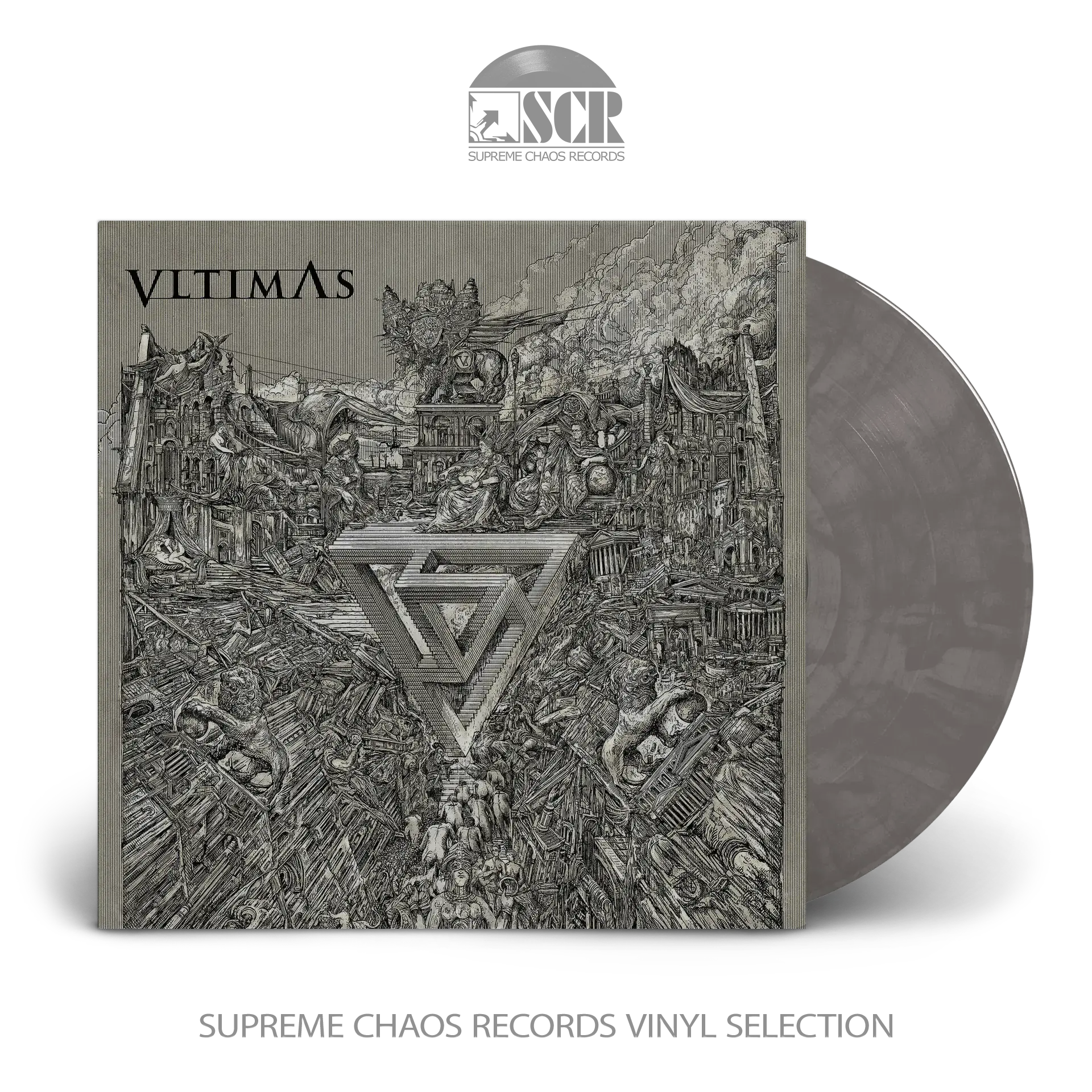 VLTIMAS · Something Wicked Marches In | CLEAR/BLACK MARBLED LP (Death Metal Vinyl)