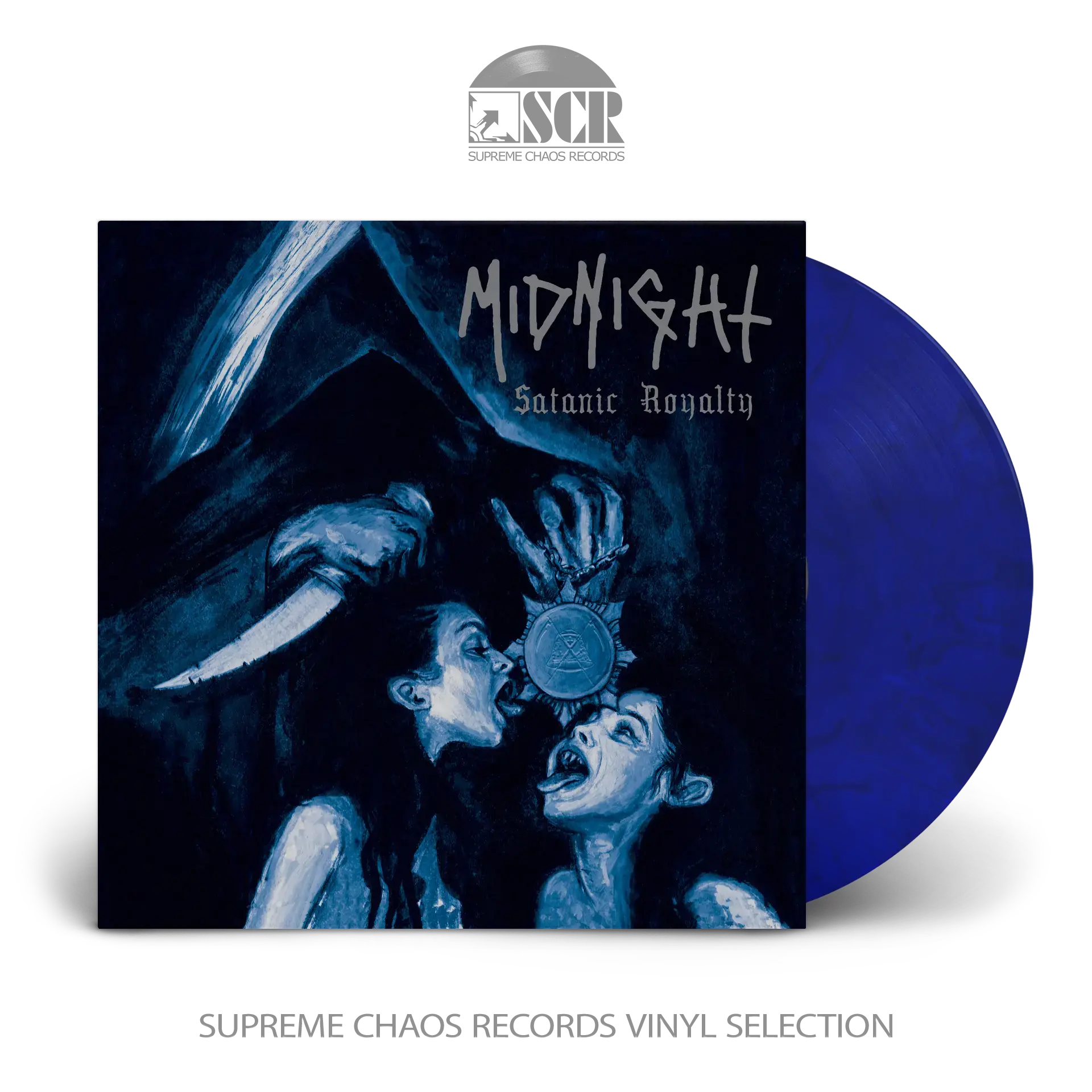 MIDNIGHT · Satanic Royalty | BLUE BLACK LP (Black Metal/Thrash Metal/Heavy Metal Vinyl)