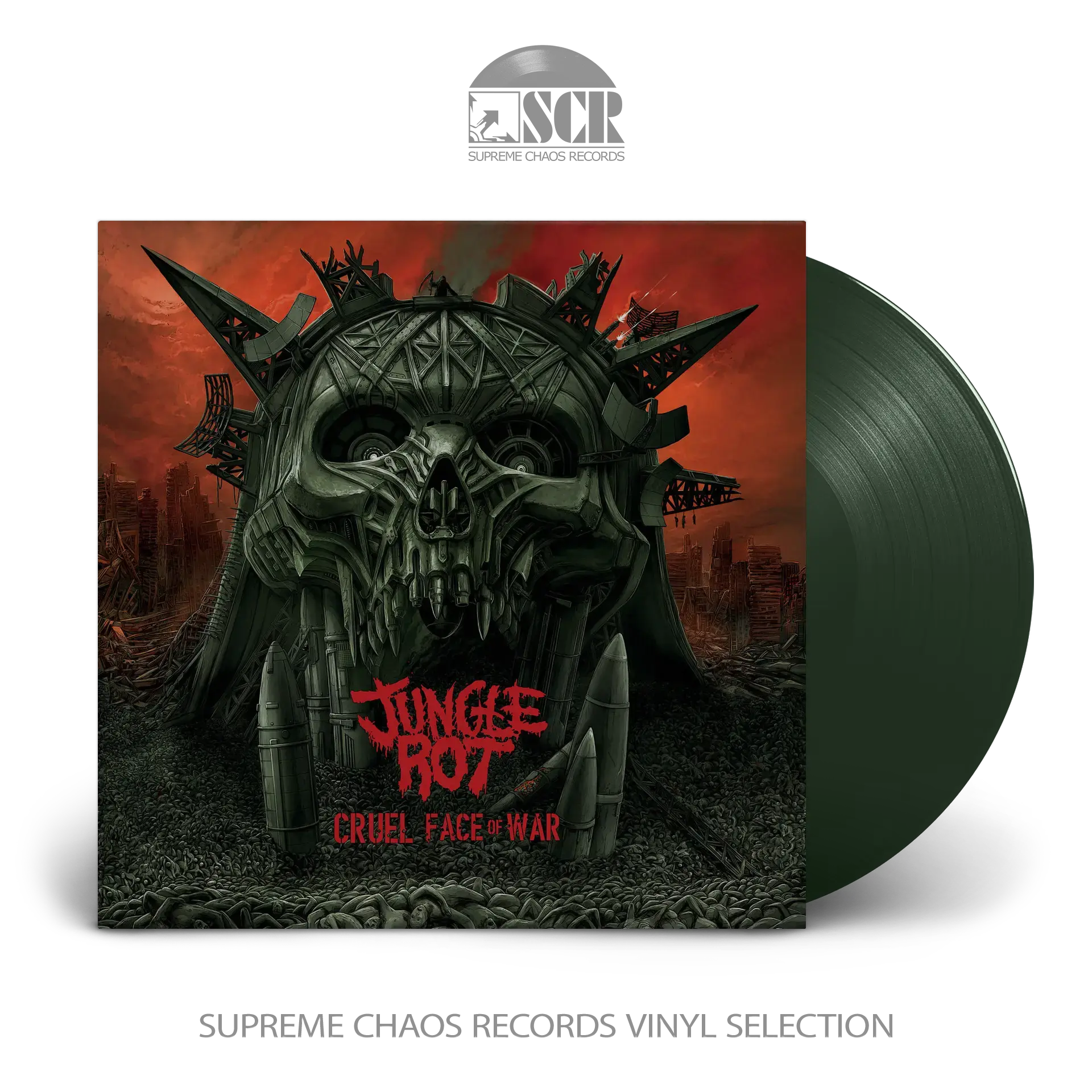 JUNGLE ROT · Cruel Face Of War | JUNGLE GREEN LP (Death Metal Vinyl)