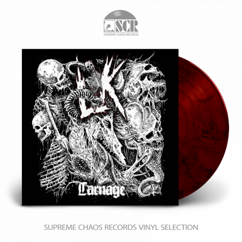 LIK - Carnage · RED/BLACK LP (Death Metal Vinyl)