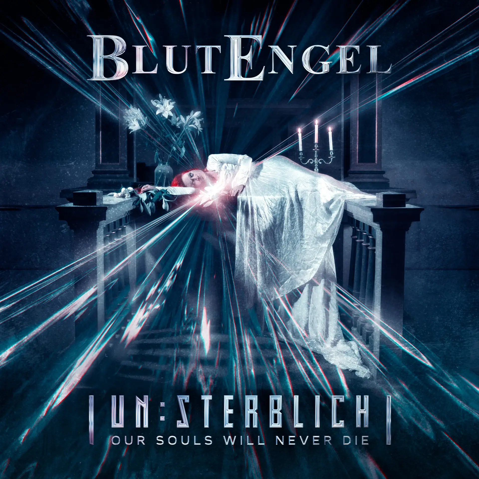 BLUTENGEL - Un:sterblich - Our Souls Will Never Die · WHITE DLP (Synth Pop Vinyl) · Picture 1