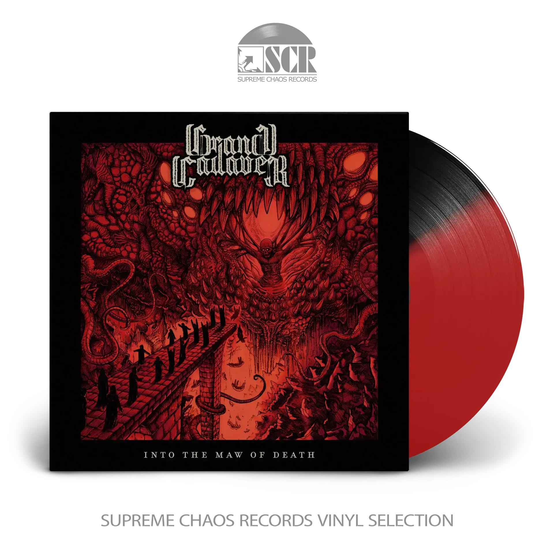 GRAND CADAVER - Into The Maw Of Death · RED/BLACK LP (Death Metal Vinyl)